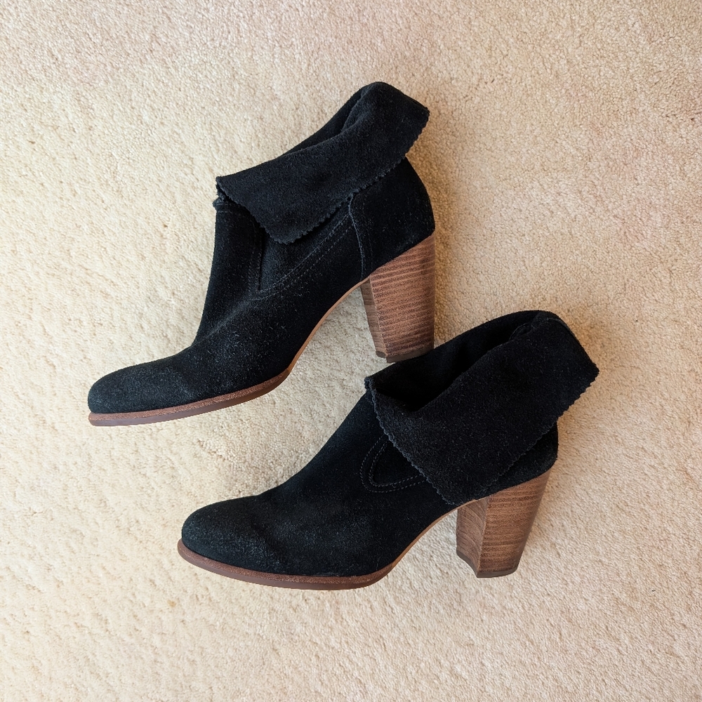 UGG Black Suede Ankle Booties